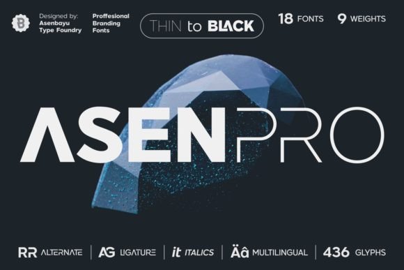 Asen Pro: The Balanced Branding Font for Modern Professionals
