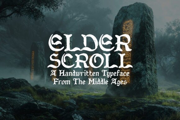 Elderscroll: A Handwritten Font Steeped in Medieval Magic