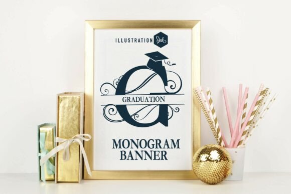 Graduation Monogram Banner Family