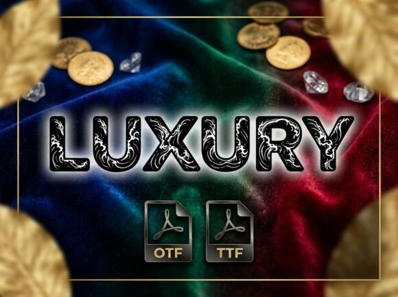Luxury: A Display Typeface That Commands Attention Through Artistic Precision