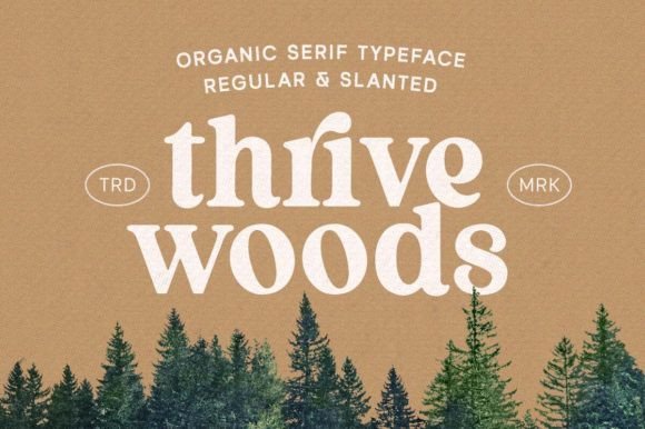 Thrive Wood: Organic Serif for Distinctive Branding