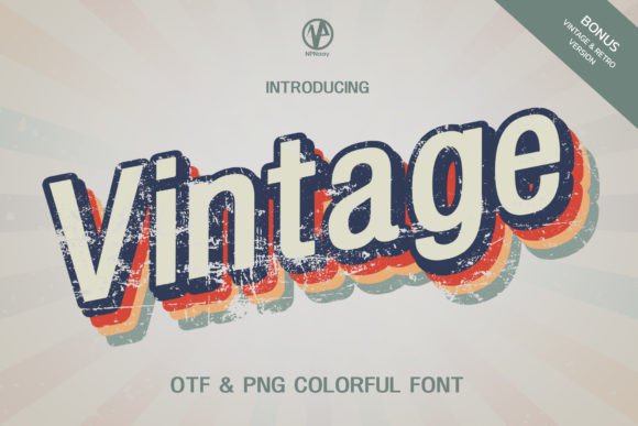 Vintage: A Dazzling, Thick Color Font with Retro Charm