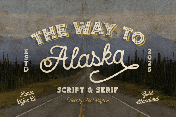 Way to Alaska: A Vintage Typography Toolkit for Authentic Visual Storytelling